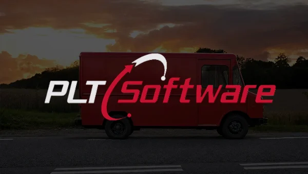 PLT Software branding on a delivery van